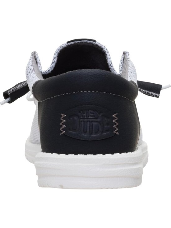 ?Men\'s White/Black Textile Synthetic low Top Comfortable Lightweight loafers main image 4